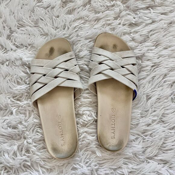 Rothy’s The Slide Sandal Cloud White Size 6.5 - Picture 2 of 4
